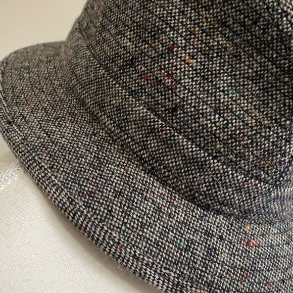 Donegal Handwoven Wool Tweed Ireland Fedora Hat- Sz-7 1/8 - Picture 7 of 13